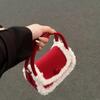 Autumn and Winter Niche Lamb Wool Bag Christmas Red Bag New Saddle Bag One Shoulder Messenger Women's Bag Handbag
