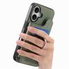 For iPhone 16 Case with Card Holder Kickstand Leather+TPU+PC Phone Cover