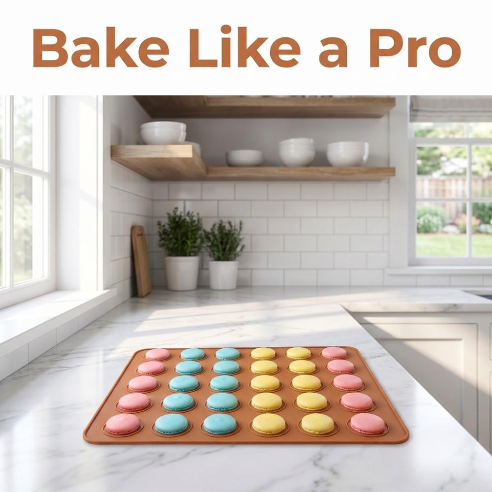 Food Grade Silicone Macaron Baking Mat Non Stick Round Cookie Sheet Home Baking Pastry DIY Dessert