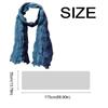 Bohemian Women's Long Pleated Shawl Warm Windproof Gradient Texture Scarf Lightweight Gradient Color Bandana Shawl Wraps
