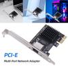 1/2/4 Port 2.5GB PCIe Network Card PCI Express Ethernet Adapter RJ45 NIC Gigabit Ethernet Card RTL8125BG Chip for Desktop PC