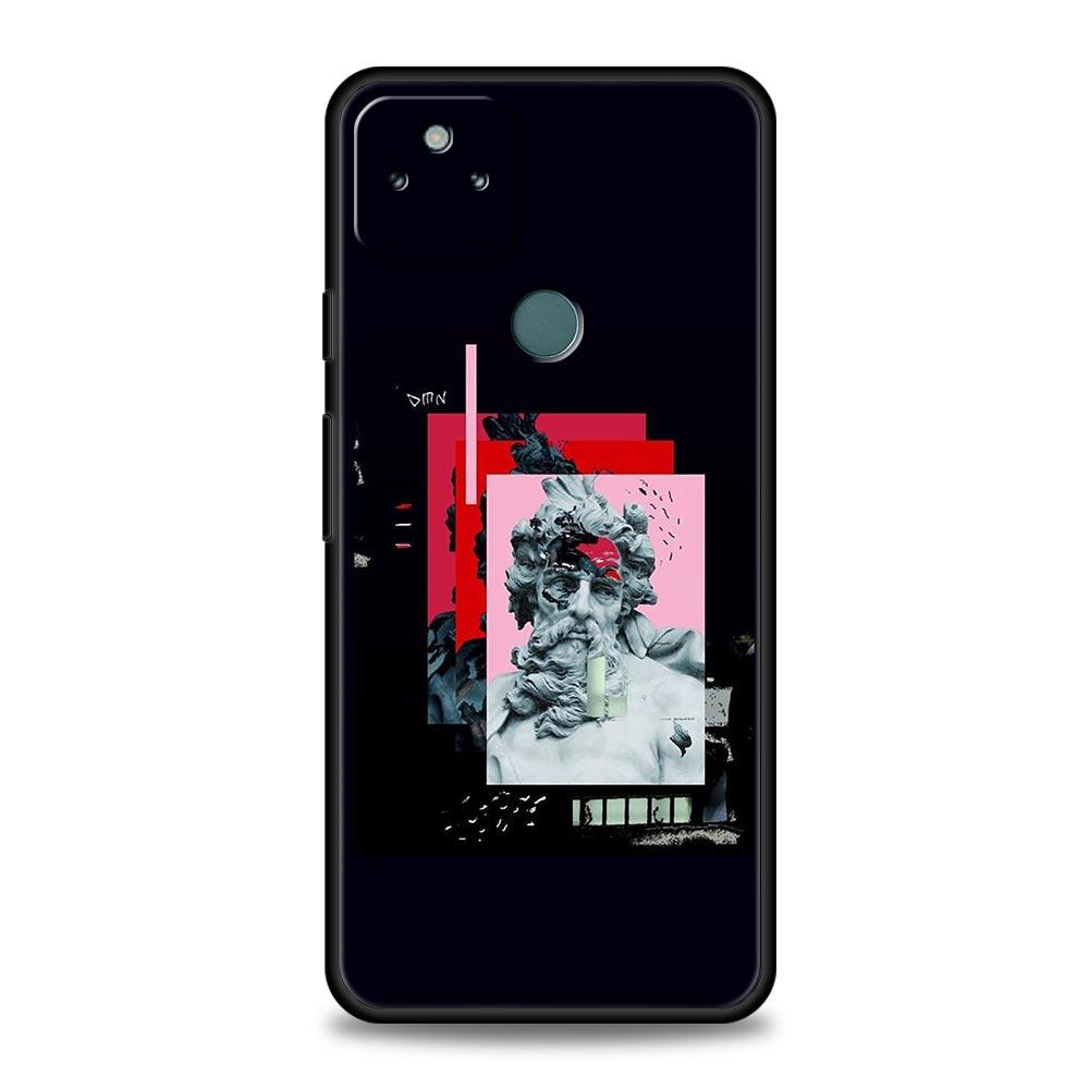 Мультяшная Статуя Абстрактное Искусство Чехол для Телефона для Google Pixel 10 9 8 7 6 9A 8A 7A 6A Pro Ударопрочный Мягкий ТПУ 9 Pro XL Чехол Capa
