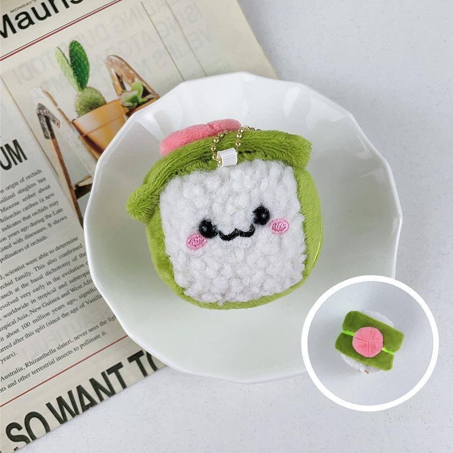 Soft Cute Sushi Keychain Premium Plush Food Toy Stylish Bag Charm For Occasion Any