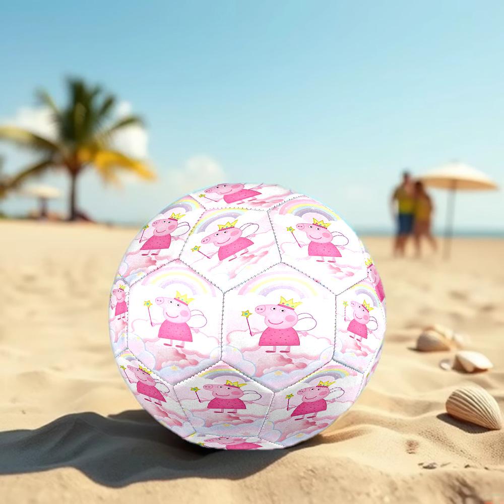 Peppa Pig Print Size 5 Soccer Ball, Standard Match Football for Sports Game and Team Practice, Ideal Gift for Soccer Fans
