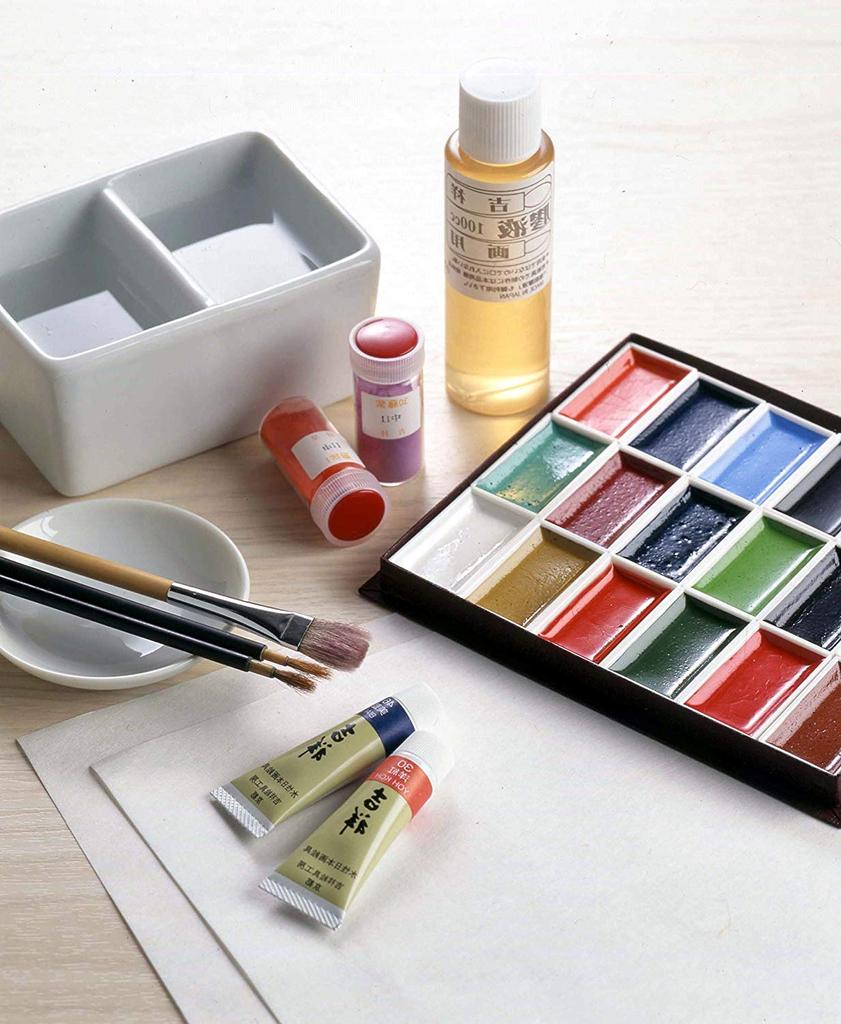 Краски для японской живописи Kissho Kansai Paint Set 3 Kansai 24 Colors Sumi-sai No. Переделано