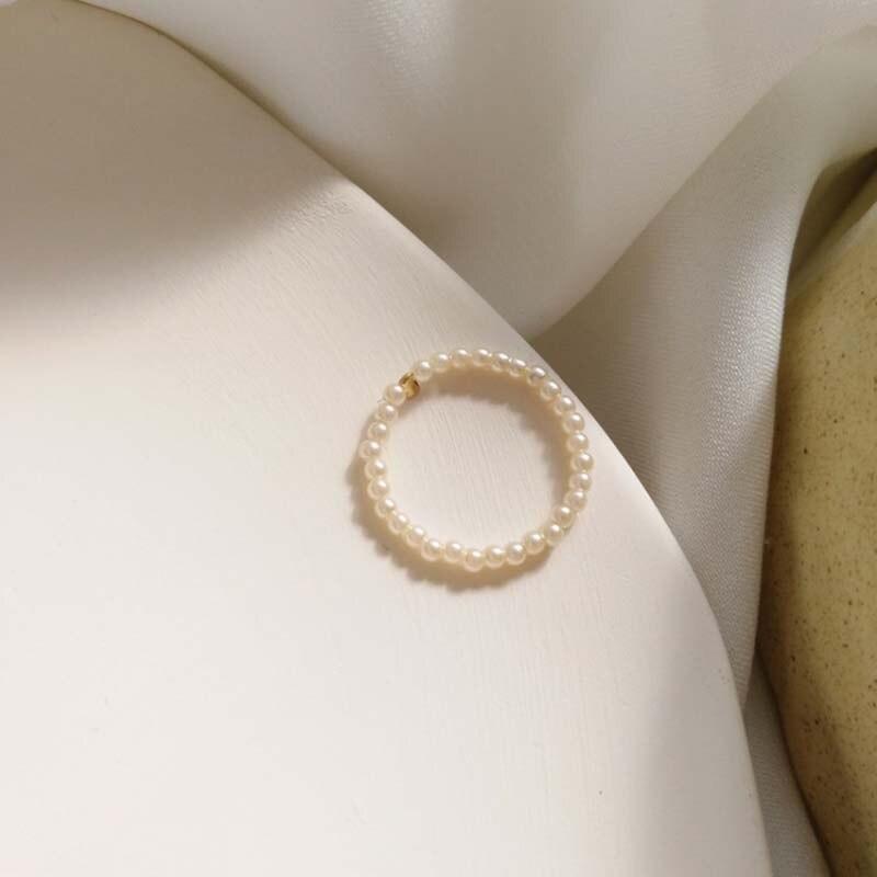 Кольца с жемчугом и бусинами для женщин, имитация жемчуга, минималистское кольцо на палец, винтажные вечерние украшения, свадебные аксессуары, подарки