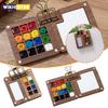 Travel Watercolour Paint Palette Set Mini Pocket Artist Watercolor Paint Palette Travel Sets for Painters Artists Students