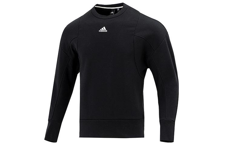 adidas Мужская толстовка с капюшоном и подкладкой из флиса, удобная, с длинным рукавом, черная HB6559