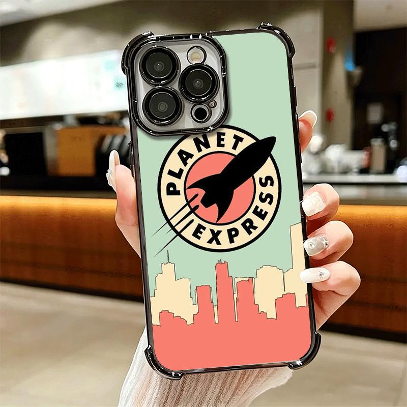 Futurama Планета Экспресс Покрытие Чехол для Телефона Для Iphone 16 17 Pro Max Air 16E 14 15 Plus 12 13 Mini Противоударный Покрытие-Подушка Безопасности