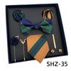 Men'S Tie Light Luxury Gift Box Wedding Tie Bow Tie Pocket Towel Brooch Cuffs Father'S Day Gift Box