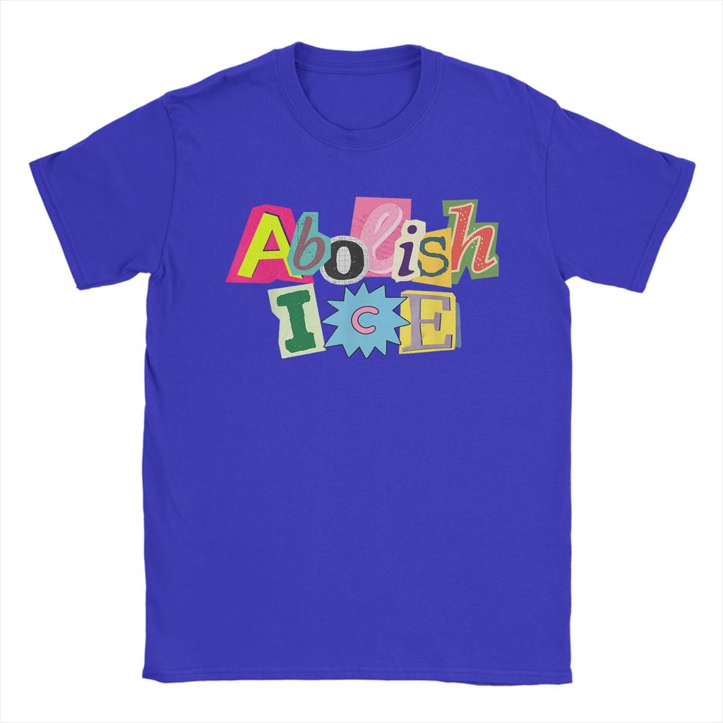 Abolish Ice Colorful T Shirt Summer Fashion T Shirts Couple 100 Cotton Oneck Oversize Tees Short Sleeves Awesome Tops