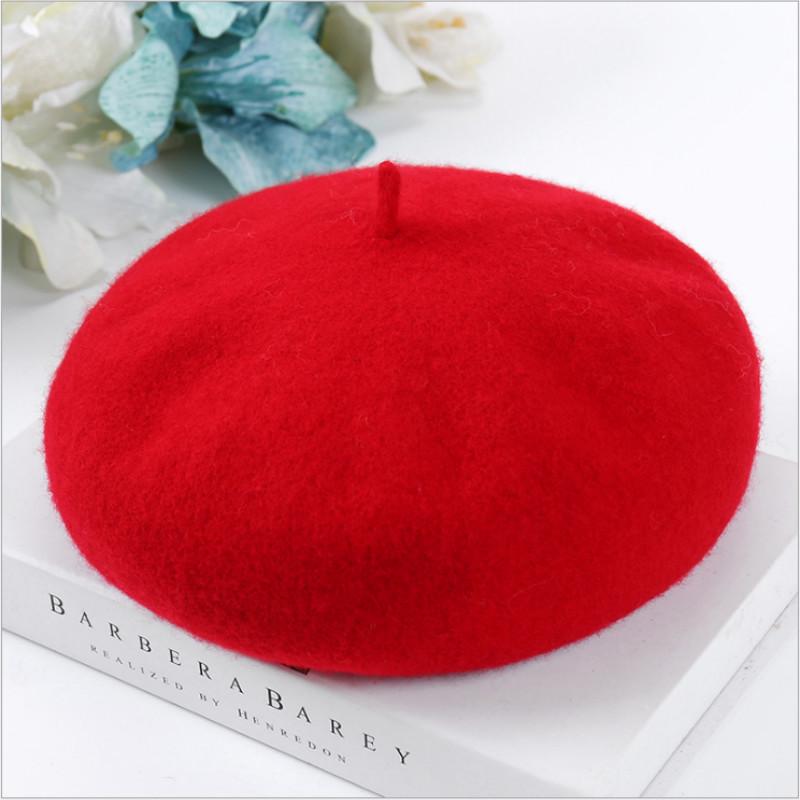 Women Winter Fashion Hats Warm Wool Sweet Beret French Artist Beanie Cap