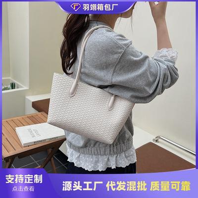 Летняя новая сумка-тоут женская большой вместимости для поездок на работу повседневная на плечо плетеная сумка сумка для мамы и ребенка