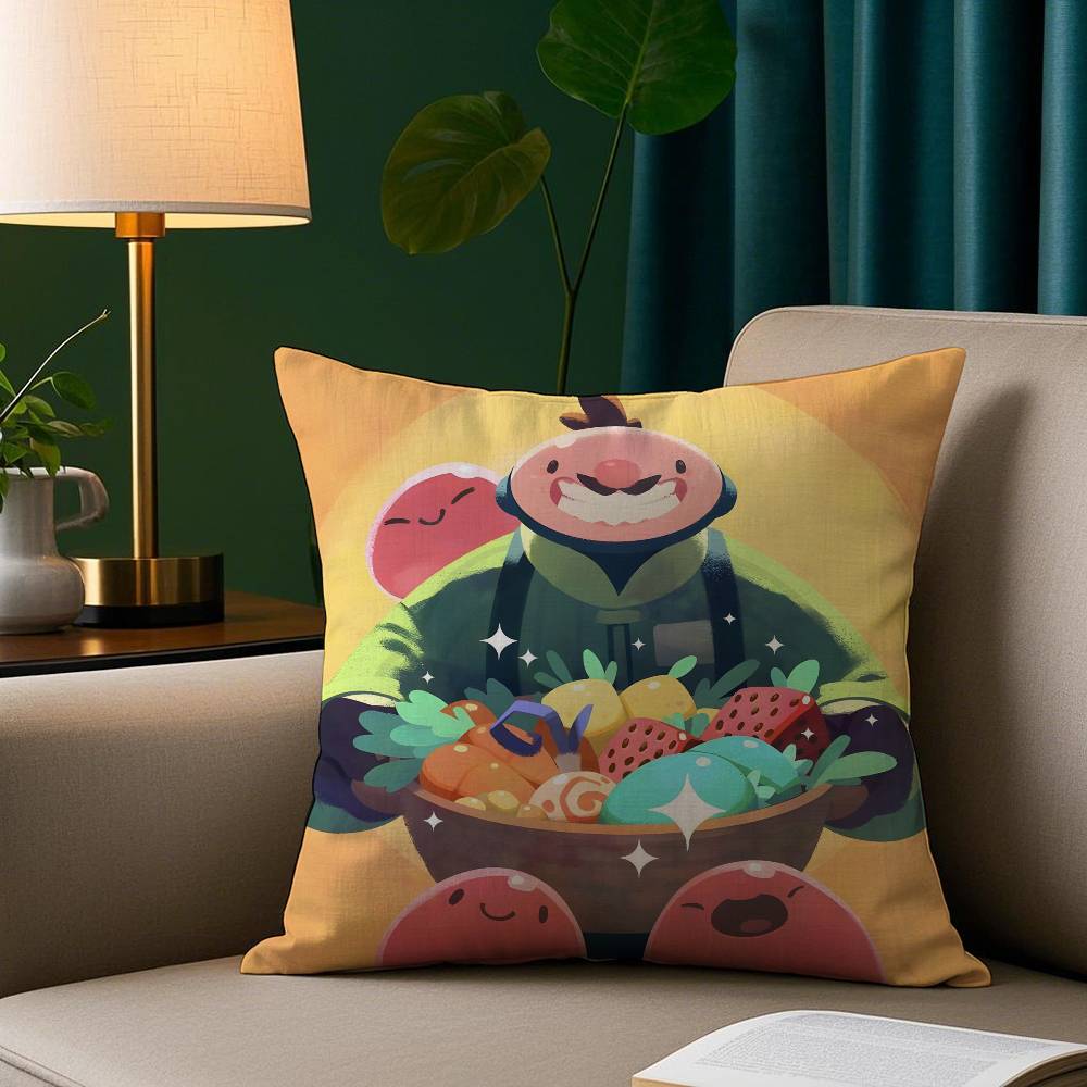 S-Slime R-Ranchers Game Pillow Case Short Plush Print Cushion Cover Square Throw Pillow Covers Sofa Home Decor