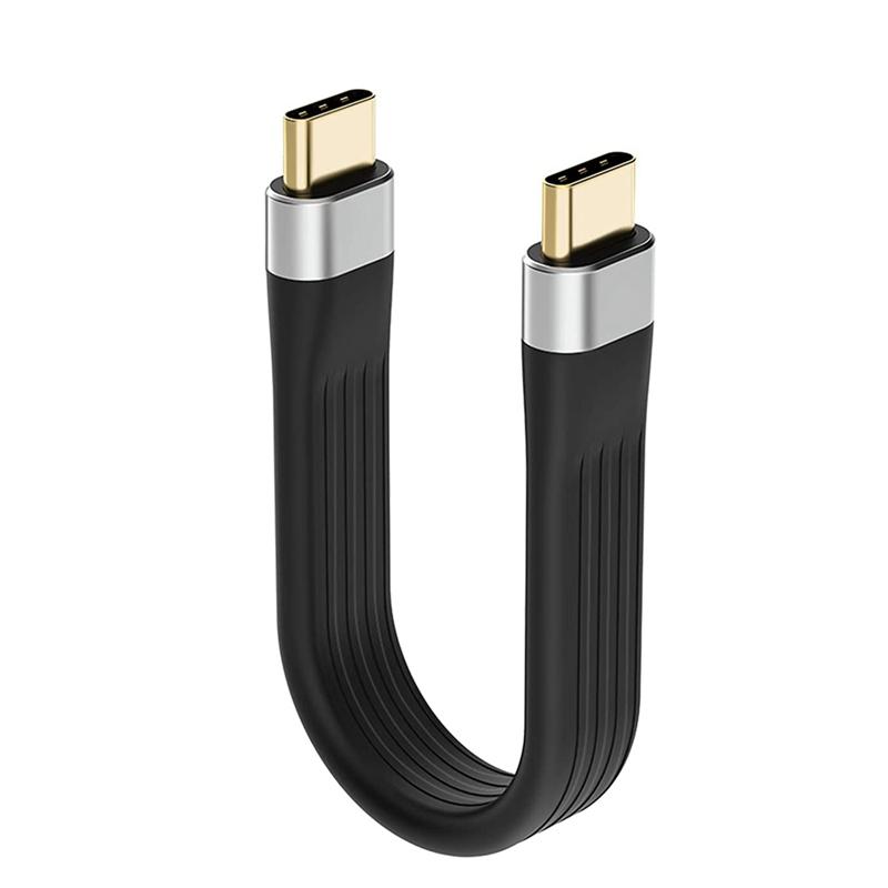 AA58 4K USB-C 3.1 Gen 2 Cable 10G Emark Chip Short Type C USB-C to USB-C Video Sync Charger Cable PD 60W 4K Video