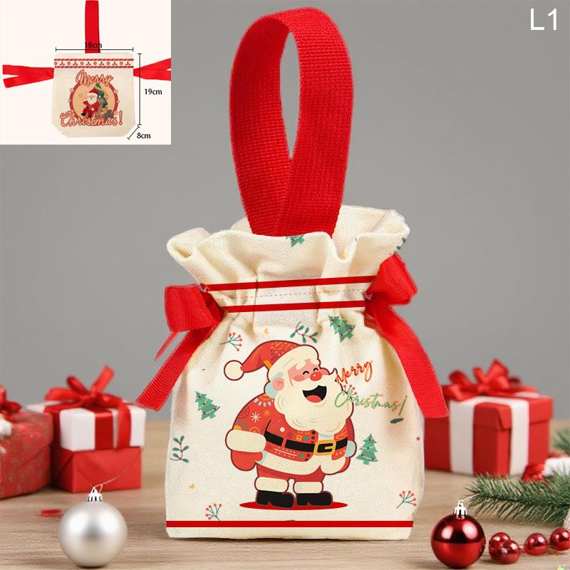 1Pc Christmas Gift Bag Cartoon Apple Candy Packaging Box Party Supplies Christmas Gift Wrapping Boxes Candy Storage Bags