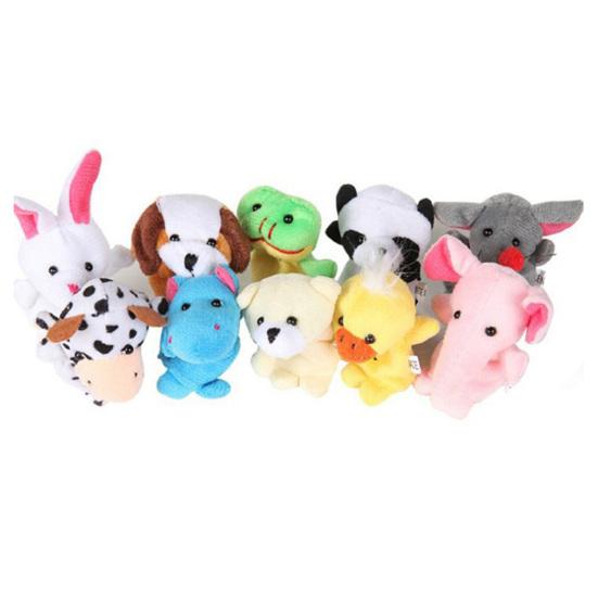 10 шт./компл. плюшевая пальчиковая кукла-животное для рассказывания историй, ролевые игры, мягкие игрушки для детей