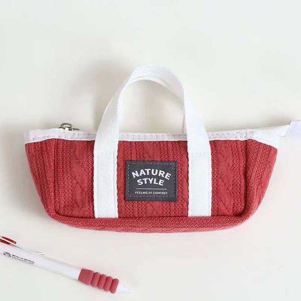 Desktop Storage Handheld Stationery Bag Handheld Pencil Pouch Korean Style Pencil Case Children