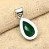 Ювелирные изделия из стерлингового серебра 925 пробы с зеленым ониксом, красивый кулон ручной работы для нее