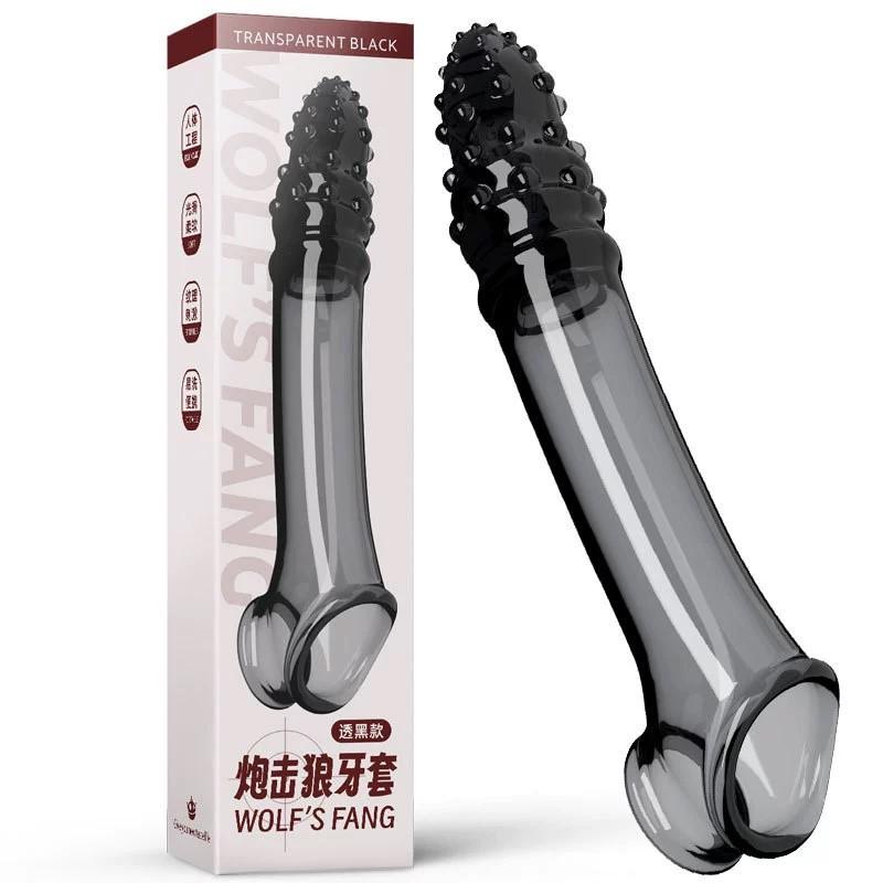 Рукавный удлинитель пениса, презерватив для мужчин, увеличение задержки эякуляции, кольцо для пениса, вибрирующее покрытие для пениса, взрослые секс-игрушки для мужчин