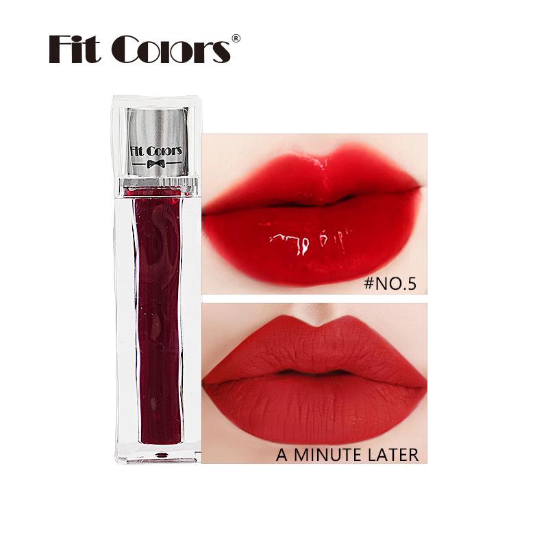 Подходящие цвета Прозрачное зеркало Водяной свет Глазурь для губ Кубики льда прозрачные и увлажненные и белые, губная помада Красная вода