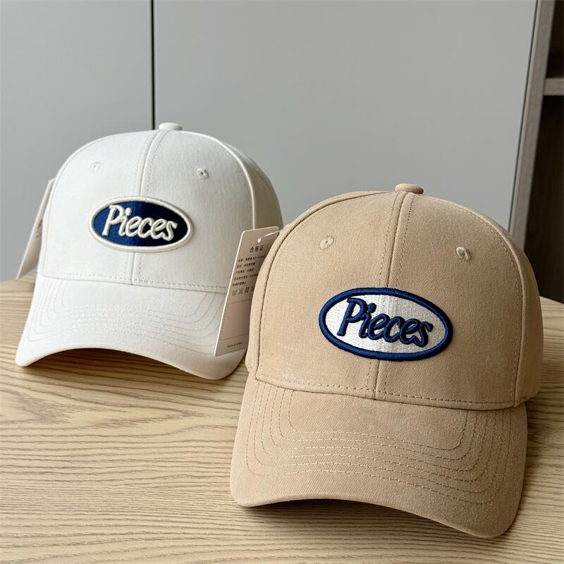 New spring and summer sun protection large brim letter-printed baseball cap for men, Korean style couple's baseball cap for women, trendy