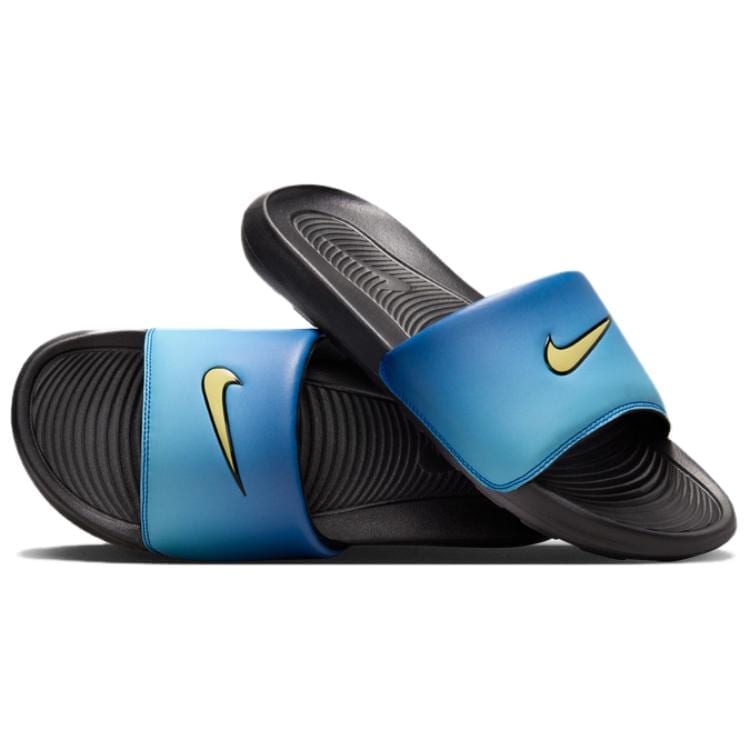 Nike Victori One Slide Гиперсиний Небесно-синий Черный Замша HF4073-400