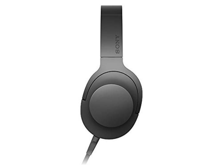 Наушники Sony на съемном пульте ДУ и микрофоне угольно-черные B h.ear MDR-100A Совместимые с высоким разрешением, герметичные, складные,