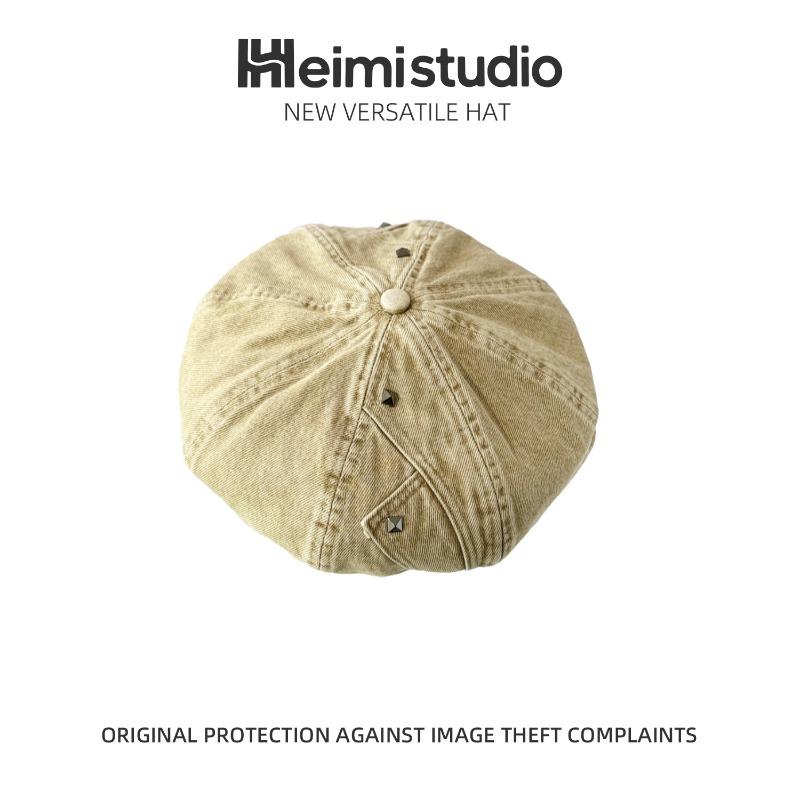 25 ранняя осень новый ретро старый инструмент берет детский большой обхват головы показать лицо маленькая шляпа художника