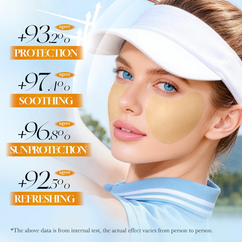 10pcs Jelly Sunscreen Cheek Patches - Targeted UV Protection, Hydrating, For Outdoor Sports & Makeup Areas
