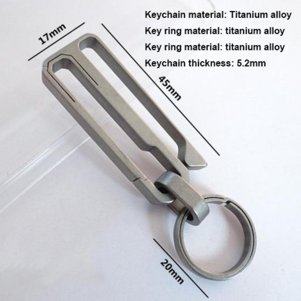 Lightweight Titanium Alloy Key Ring Quick Draw Multifunction Outdoor Belt Clip Keychain Grey Hanging Webbing Buckle