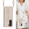 Crossbody Wristband Wallet Leather Case For Samsung Galaxy Z Fold 7 6 5 4 5G Double Magnetic Button Card Slot Wrist Design Cover