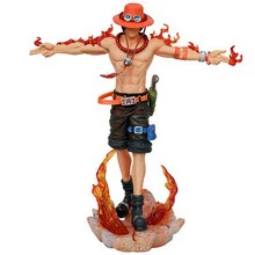 Аниме One Piece Фигурка Эйса Светящаяся 27см Поза со скрещенными руками Ночник Декор Модель