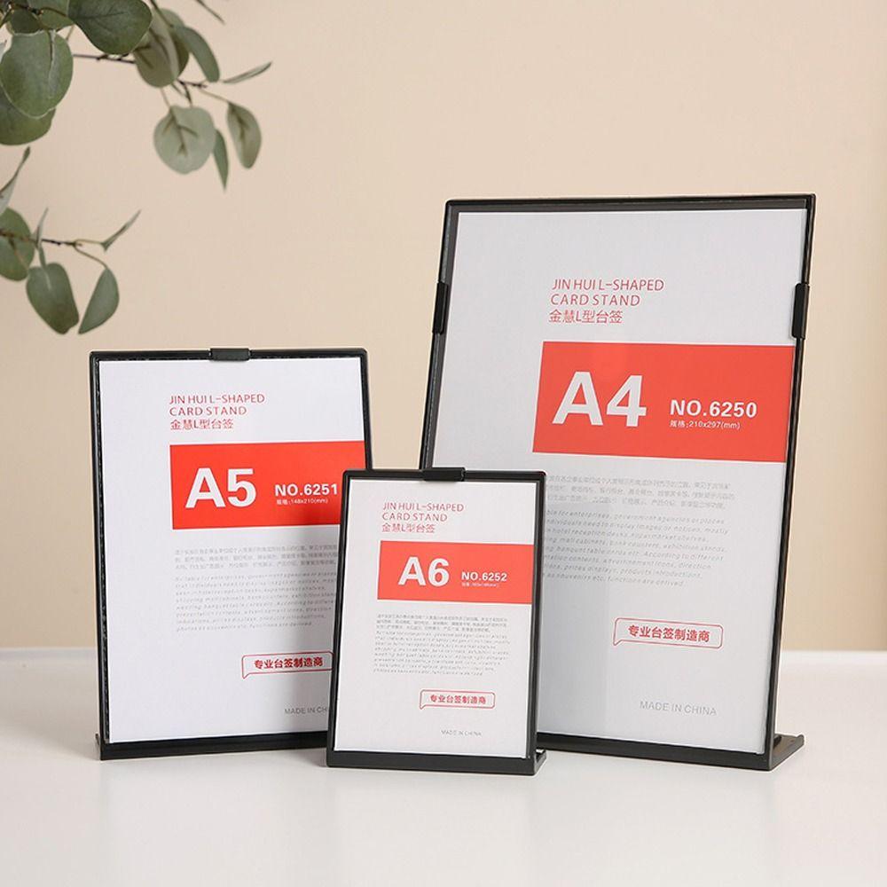Пластиковые акриловые держатели для табличек Защита от падения Вертикальная подставка для меню, визиток, фотографий, рекламы