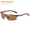 aoron Fashion Polarized Sunglasses Vintage Alloy Sun Glasses Retro Luxury Aluminum Frame Goggles for Men