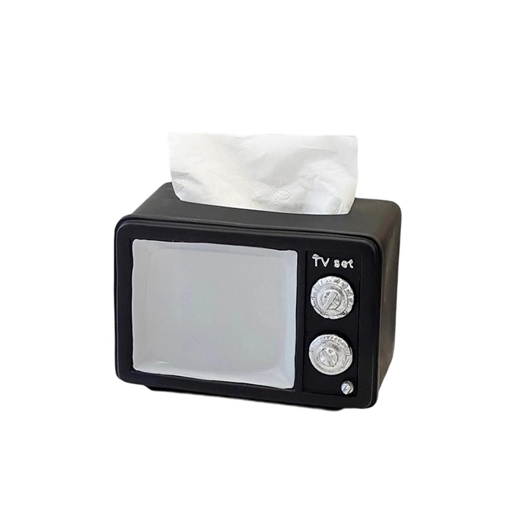 Retro TV Tissue Box Multifunctional Storage Box, Home Living Room, Coffee Table, Bedroom, Desktop, High-end Paper Box