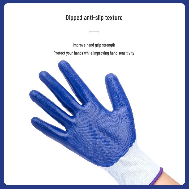 BIAZE Nitrile Dipped Work Gloves