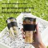 COSTA Double-Walled Insulated Glass Coffee Mug with Lid