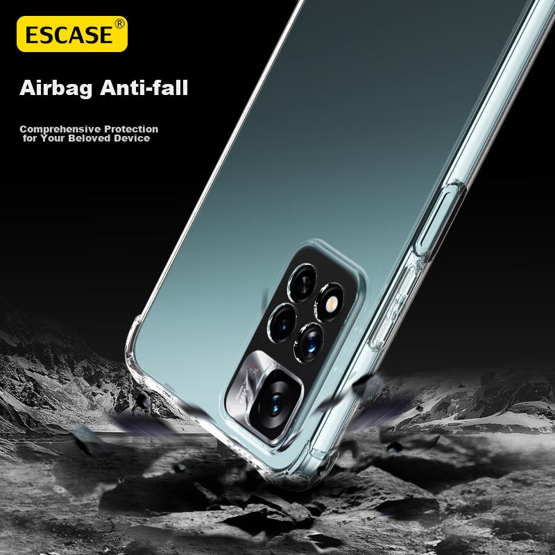 Phone Case for Redmi Note 11 Pro/11 Pro+, Full Protection Airbag Shockproof Soft (With Lanyard Hole), ES-IP9 Series Version, Translucent White