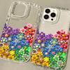 Love Heart Phone Case For iPhone 13 Case iPhone 14 15 Pro Max 11 12 16 XR XS X 7 8 Plus SE Cute Flower Shockproof Bumper Cover
