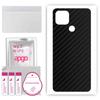 apgo Protective Skin Sticker for the Back Compatible with Oppo A15s, Wrap Film, Foil, Vinyl - Pattern Carbon Black