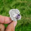 African Amethyst Stone Promise Solitaire Bezel Ring Jewelry 925 Sterling Silver