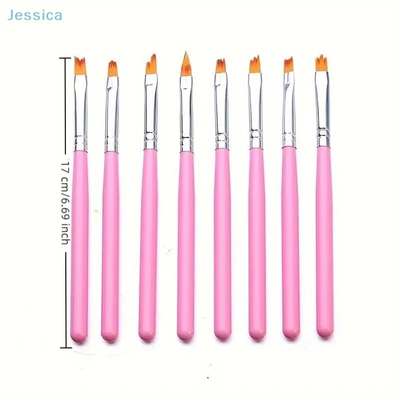 8Pcsset Nail Art Petals Painting Pen Painting Drawing For Manicure Design Gel Brush Nail Art Brush