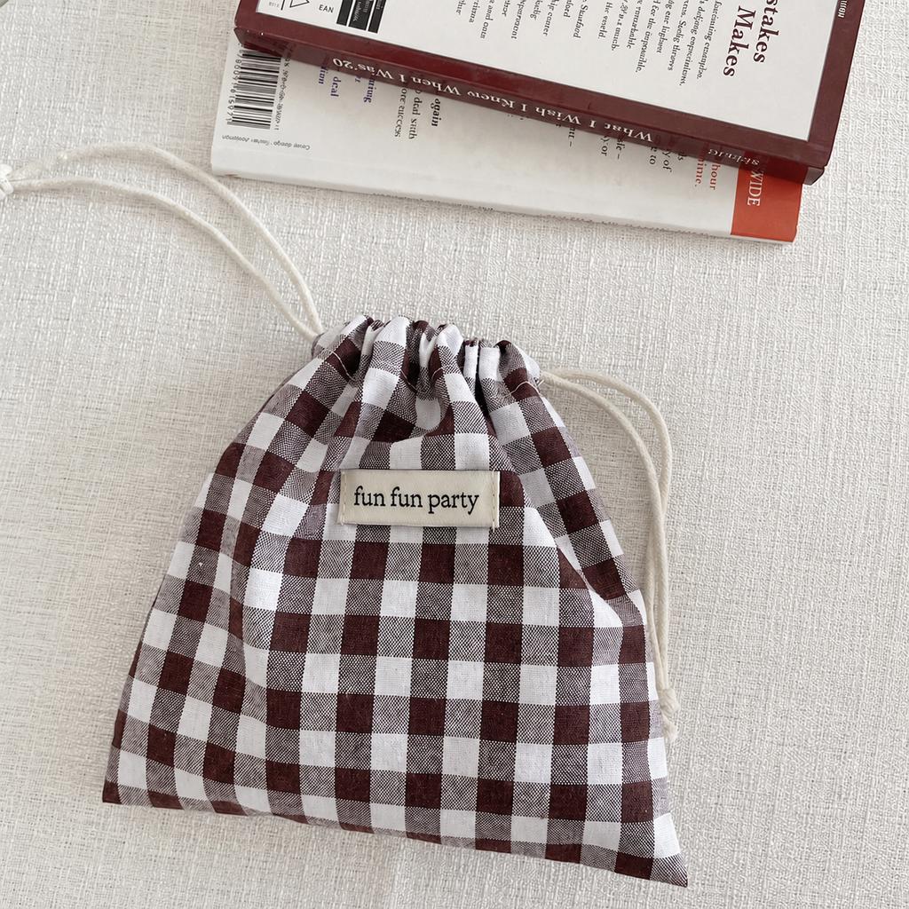 Card Pouch Drawstring Handheld Small Bag Drawstring Coin Purse Cotton Cotton Drawstring Pouch For Toiletries Storage Daily Phone