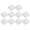 10pcs Metal G Hook Webbing Buckles for Backpack Strap Webbing Adjustable Flat Slide Buckles Silver [uxcell] 38mm/1.5" Tri-Glide