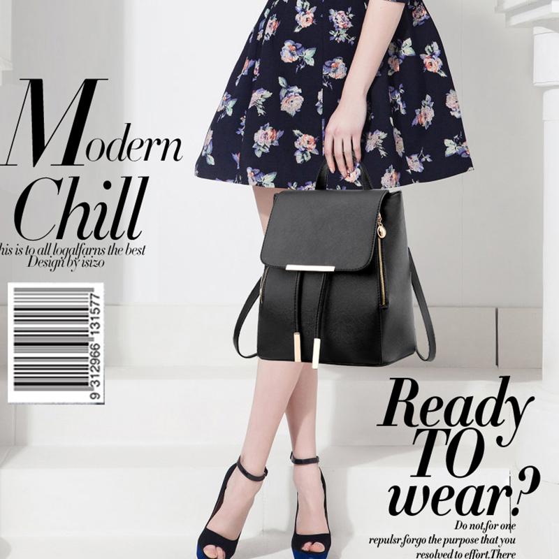 Женский рюкзак из искусственной кожи Черный/Бежевый/Черный+Белый/Черный +Розовый/Небесно-Голубой/Синий/Темно-Синий/Фиолетовый/Бордовый/Розовый/Розовый/Зеленый