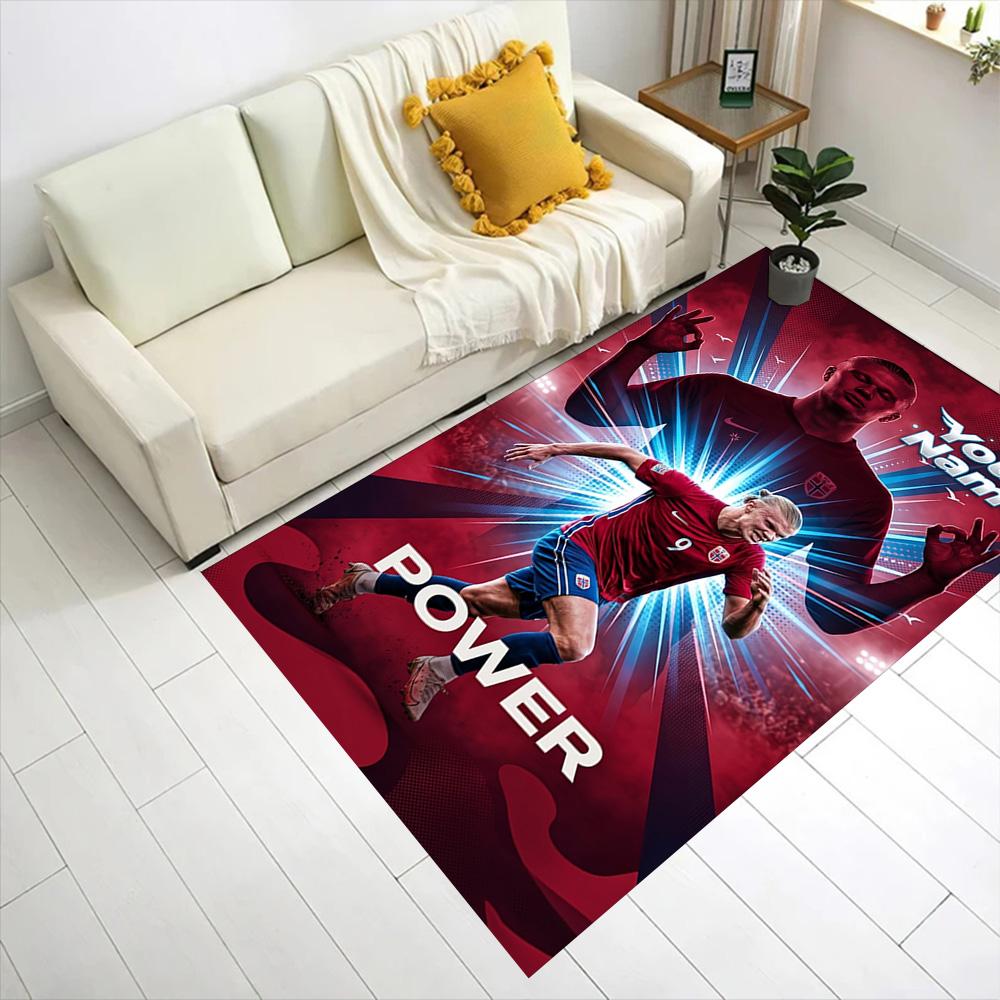 Haaland (103) Customized Name Floor Mat Design for Bedrooms Playrooms Foyer Dining Room Antislip Carpet Decorate Offices Best for Christmas