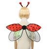 Bee Ladybug Wing Set with Headband Organza Costume Accessories for Kids Adults Dress-Up Party Decor for Performances Holiday Events
