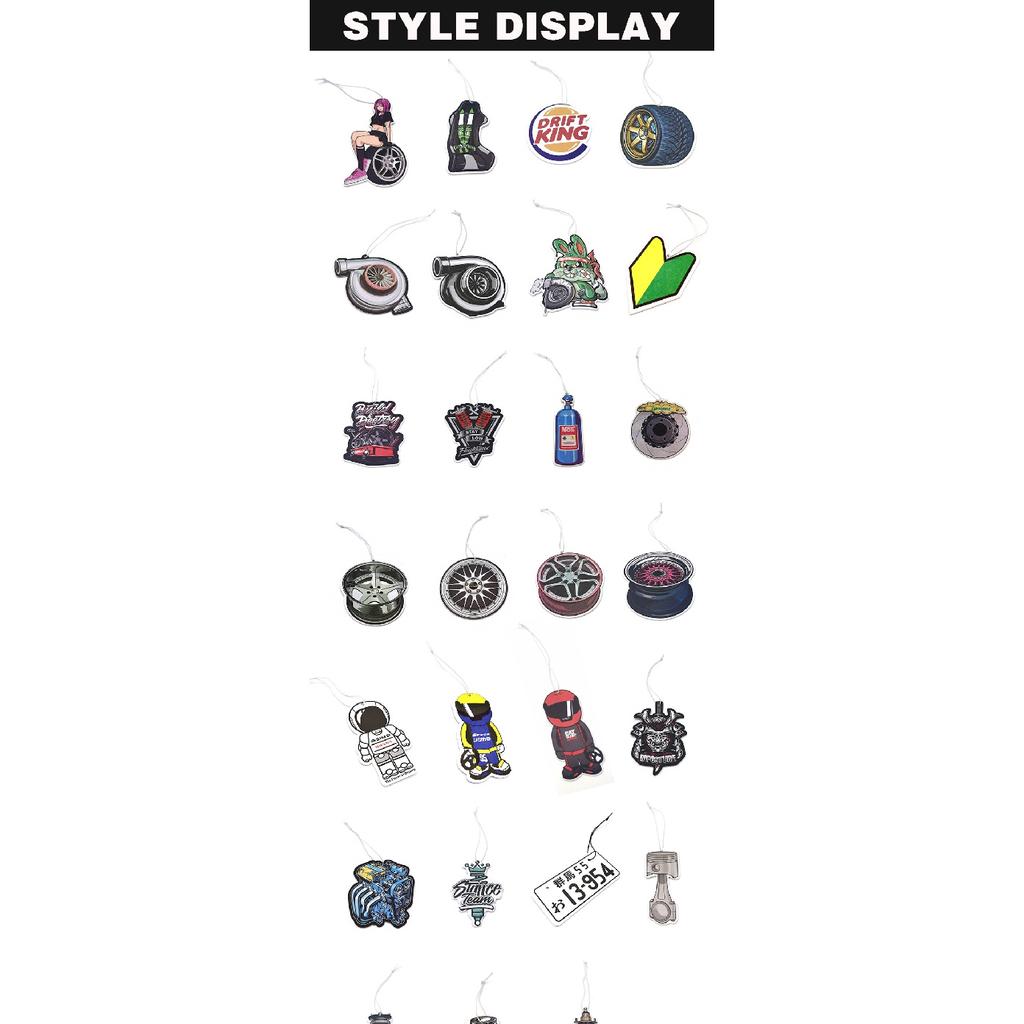 Автомобильный освежитель воздуха для секс-девушек, подвесное зеркало заднего вида, парфюмерный ароматизатор, турбо-тормозной диск, амортизатор, твердая бумага JDM