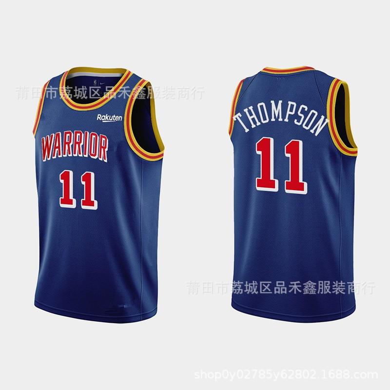 Golden State Warriors 30 Curry 11 Thompson Basketball Jersey Breathable Fan Sportswear